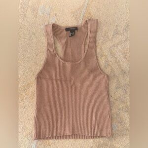 Forever 21 Ribbed Tank in Mauve Pink